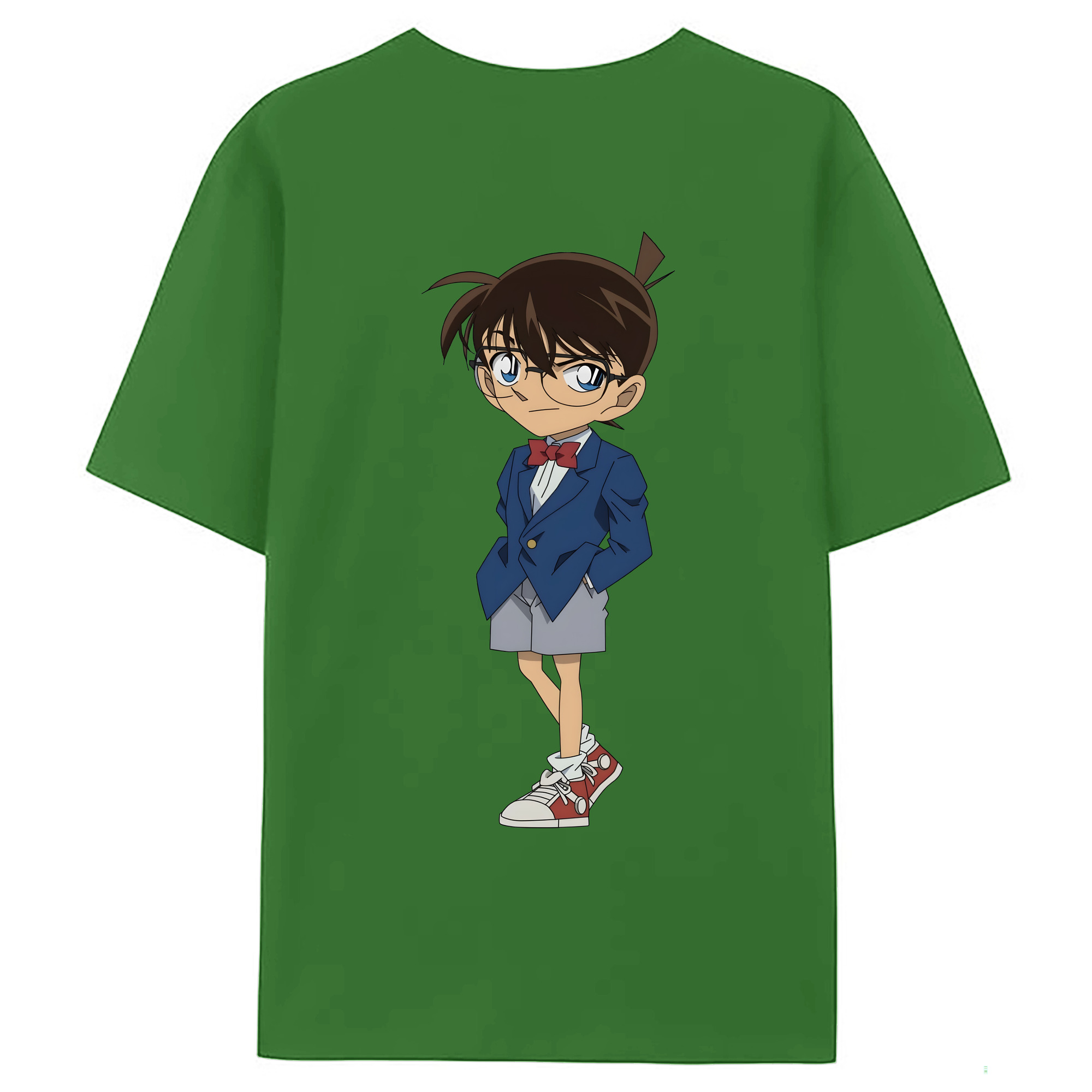 （画像用） 名探偵コナン 江戸川 コナン Detective Conan Conan Edogawa レディース半袖Tシャツ(バックプリント)